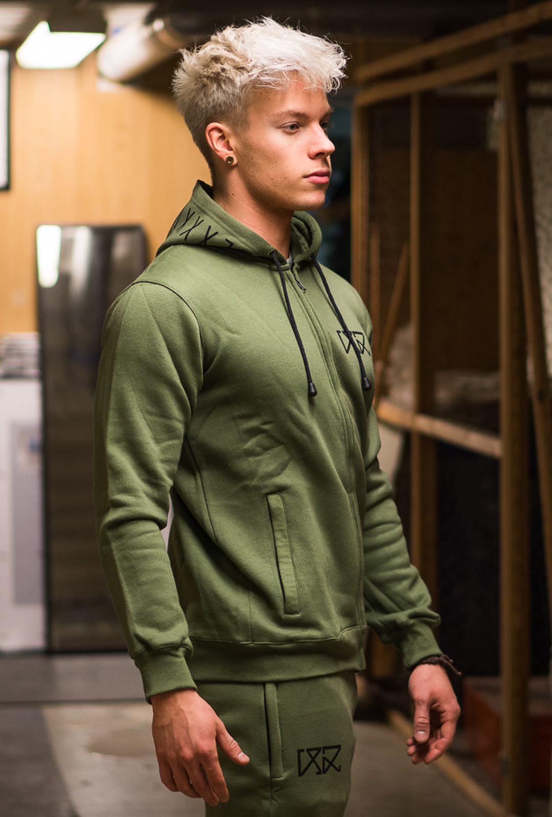 RÄÄKKI 187 Hoodie - Army Green (Men)