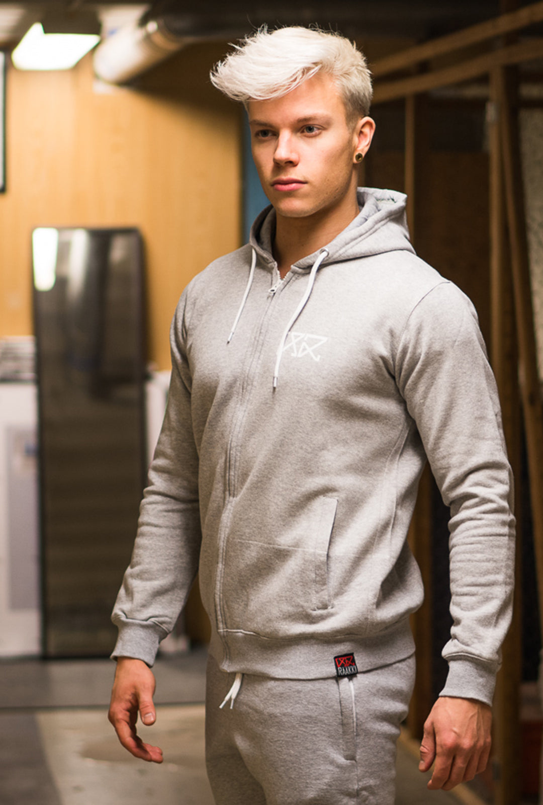 RÄÄKKI 187 Hoodie - Stone Grey (Men)