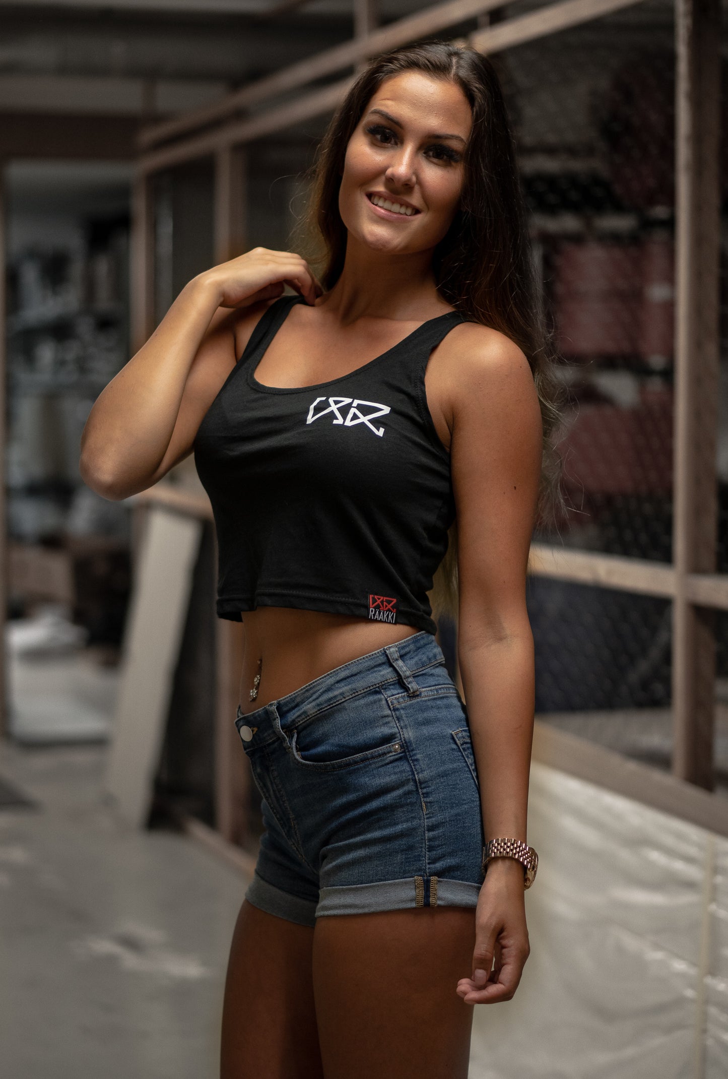 RÄÄKKI 187 Crop Top - Black (Women)