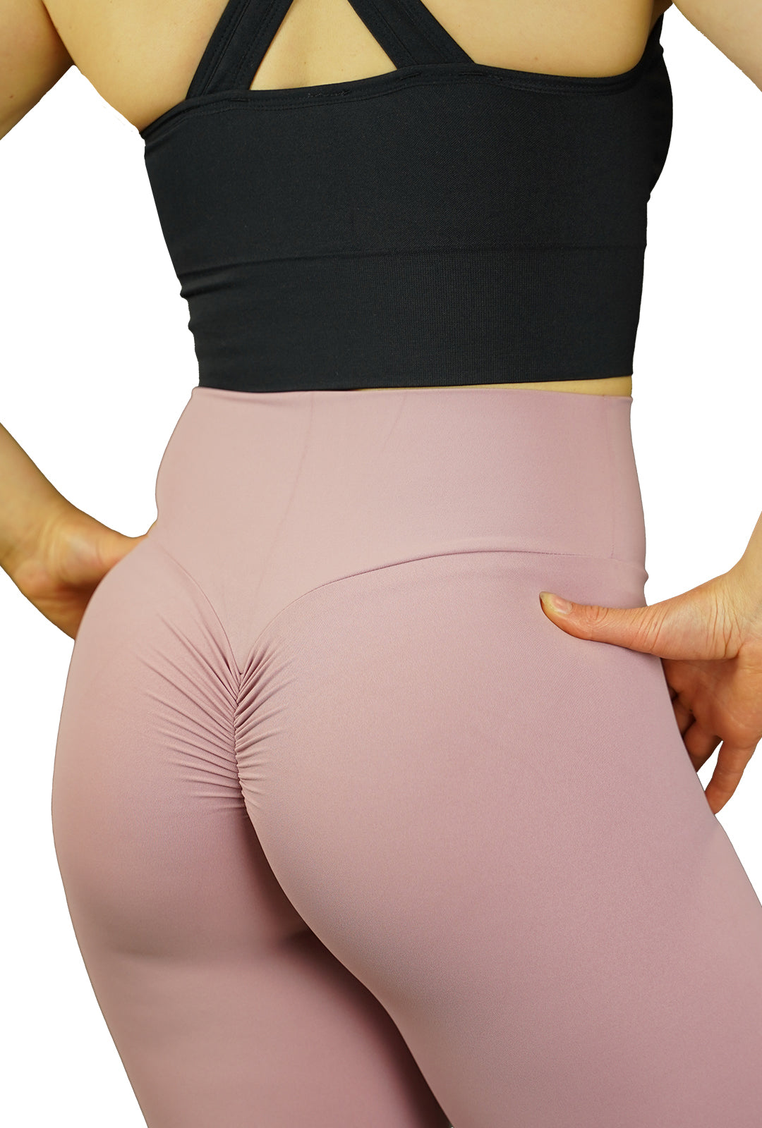 RÄÄKKI Scrunch Leggings - Nude Pinkki