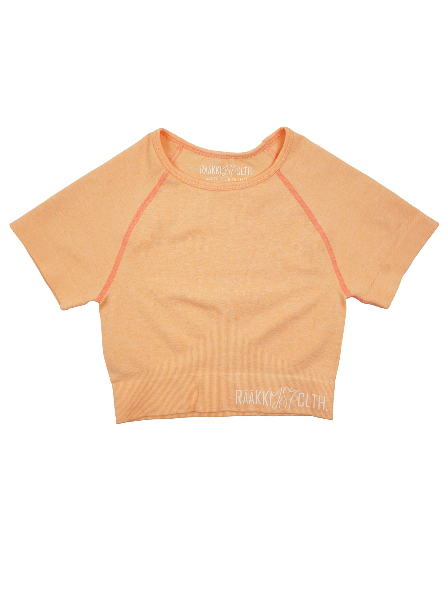 Simply Seamless Crop t-paita - Sweet Peach