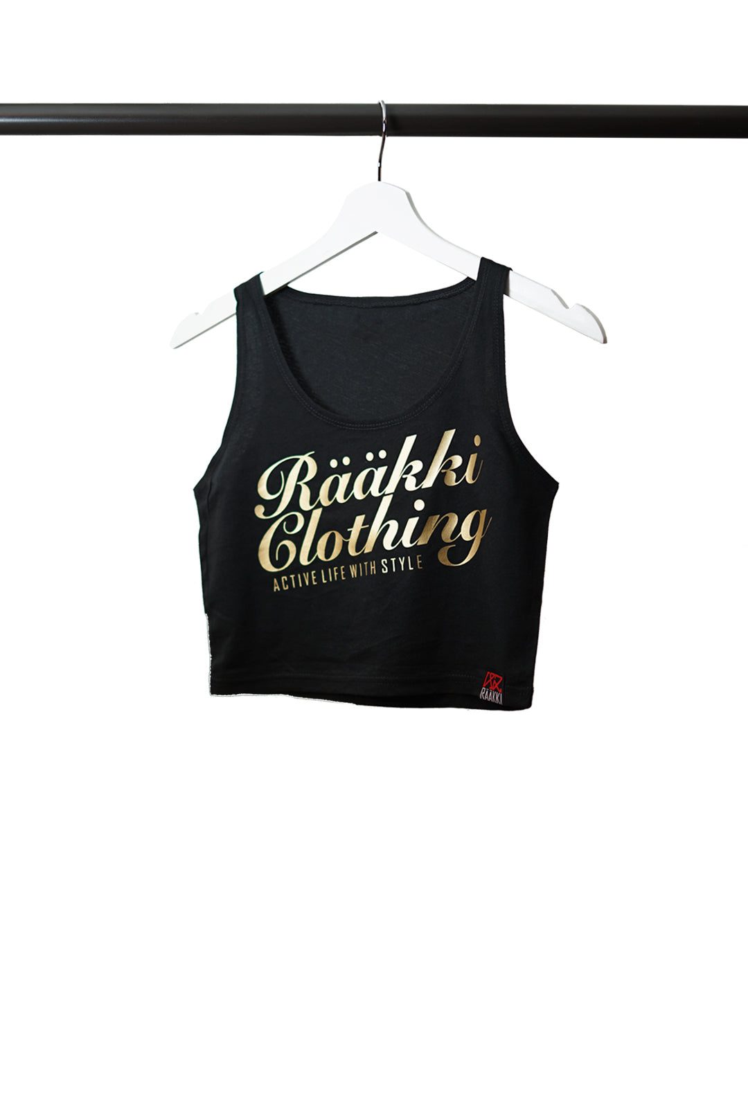RÄÄKKI Crop Top - Black & Gold (Women)