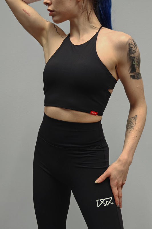 ALWS Essential Crossback Top - Musta