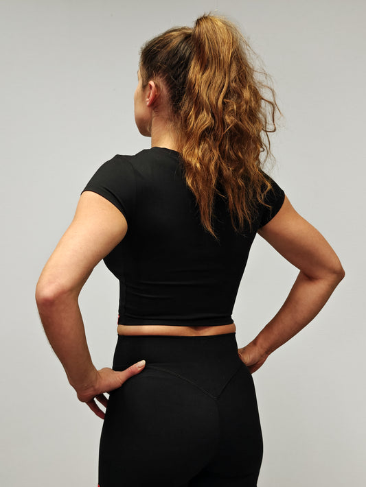 Nevai Elite Crop T-shirt - Black