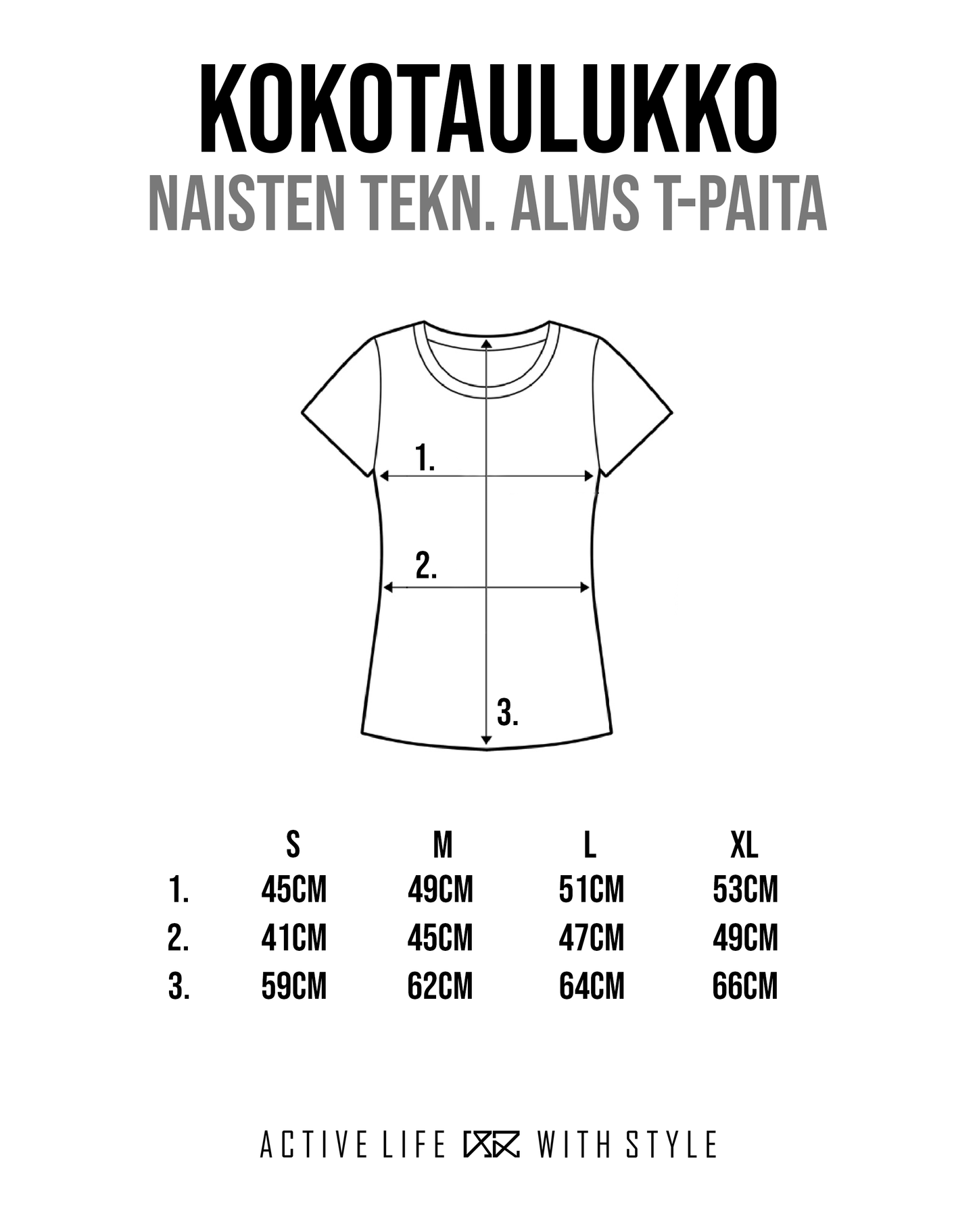 ALWS Tech T-paita, naiset (musta) - No logo