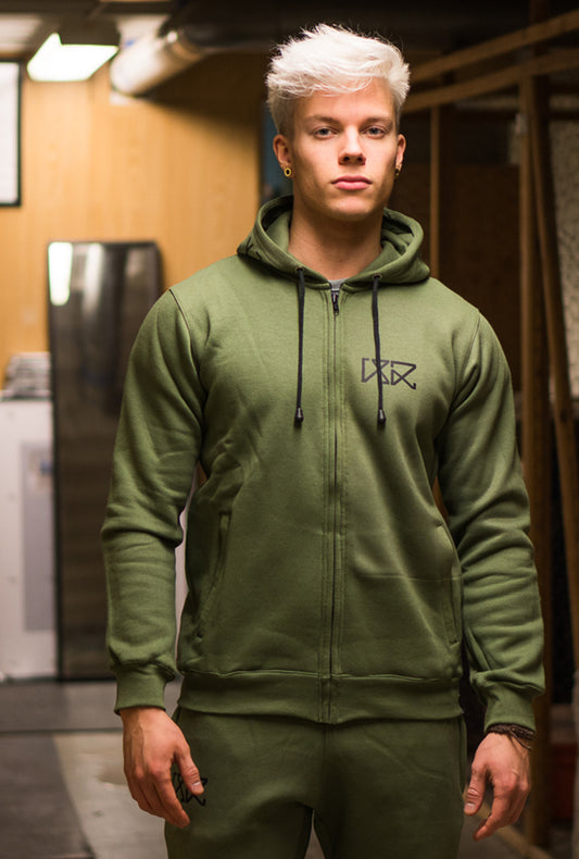 RÄÄKKI 187 Hoodie - Army Green (Men)