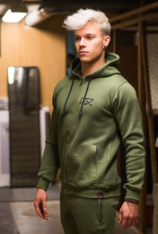 RÄÄKKI 187 Hoodie - Army Green (Men)