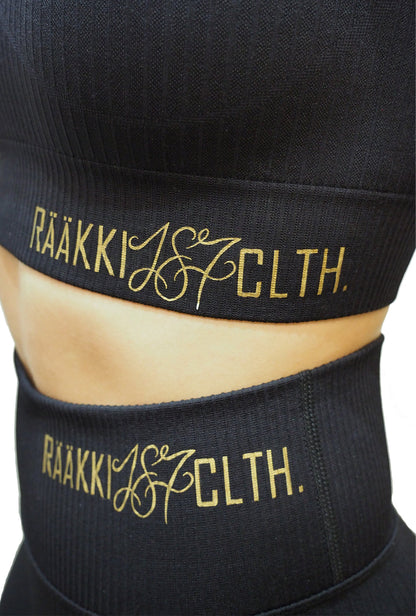 RiB Seamless Leggings - Black