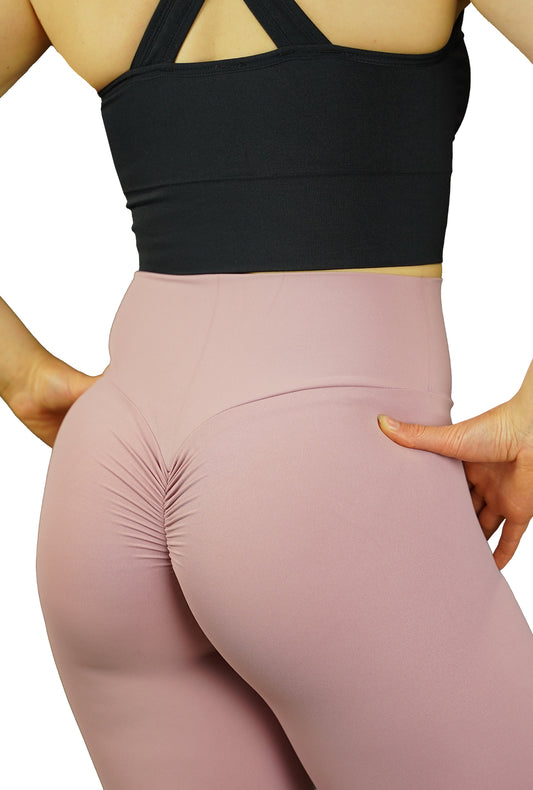 RÄÄKKI Scrunch Leggings - Nude Pinkki