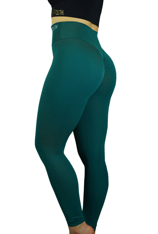 RÄÄKKI Scrunch Leggings - Turkoosi