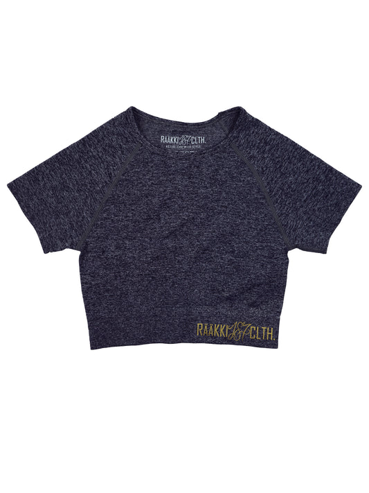 Simply Seamless Crop t-paita - Stone Grey