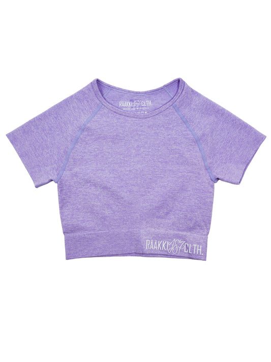 Simply Seamless Crop t-paita - Candy Lavender