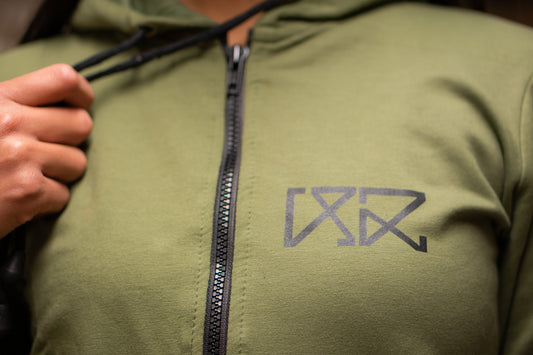RÄÄKKI 187 Hoodie - Army Green (Women)