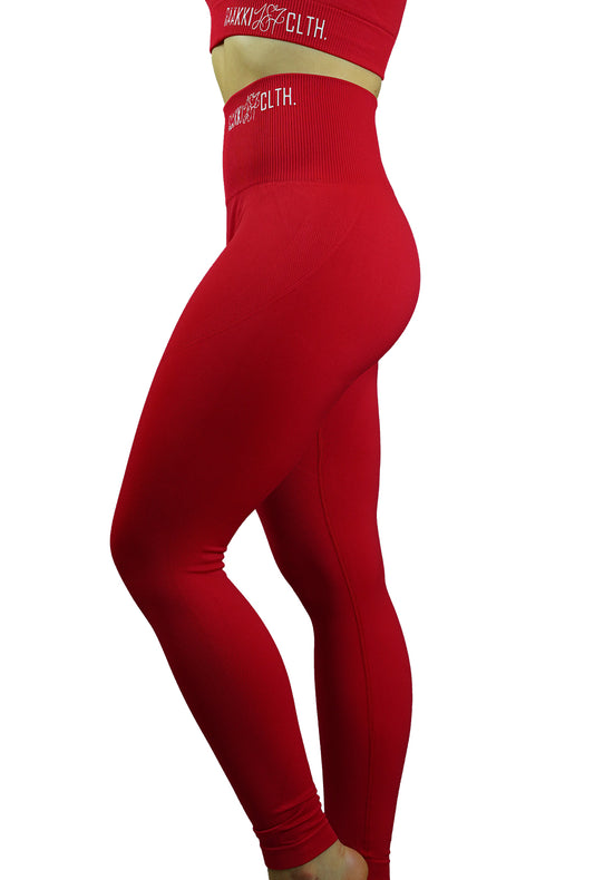 Sport Seamless Leggings - Scarlet Red